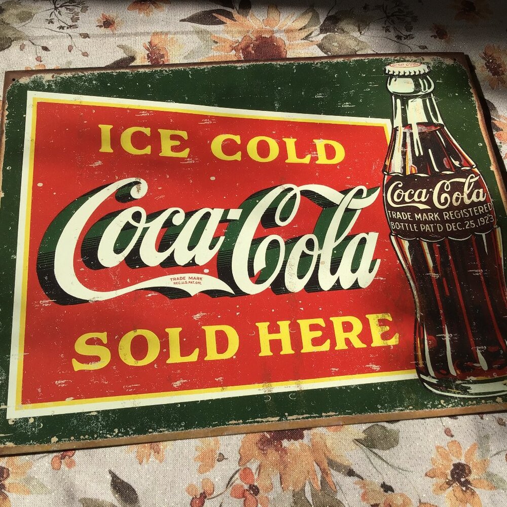 Metal Coca-Cola Soda Sign - Mancave Sign - Coca-Cola Pop